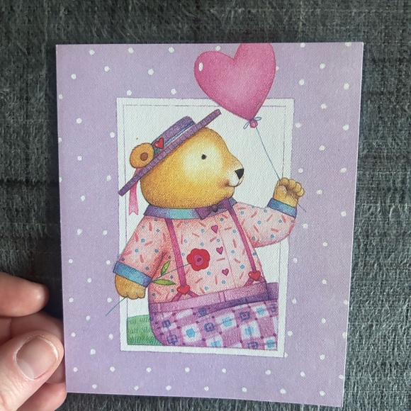 Lot 3 Vintage Valentine’s Day Cards w/ Envelopes Bear Squirrel Hearts 80s 90s - Picture 4 of 9